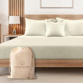 1000 Thread Count Ivory Full Fitted Sheet 16” Deep Pocket Full Fitted Sheet Only by GoodSleepBedding