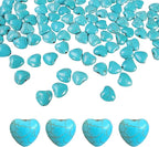 Turquoise Love Beads for Jewelry Making 200pcs 12mm Natural Semi-Precious by PAMIRTONG