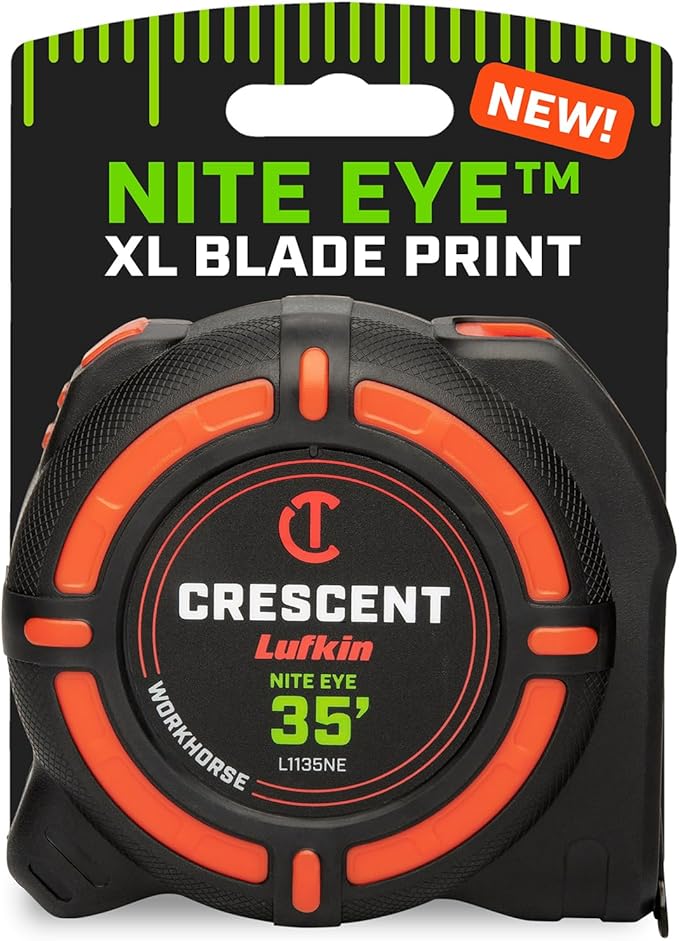 Crescent Lufkin 35 Ft. WORKHORSE NITE EYE Tape Measure | L1135NE by Unknown