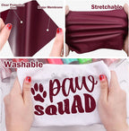 WRAPXPERT Maroon HTV Heat Transfer Vinyl Rolls, Maroon Iron on Vinyl 12" x5ft - Image 7
