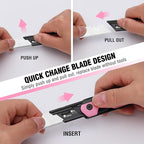WORKPRO 2-in-1 Folding Knife/Utility Knife, Quick-Change Box Cutter - Image 6