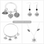 DanLingJewelry 100Pcs 10 Styles Evil Eye Charms Antique Silver - Image 5