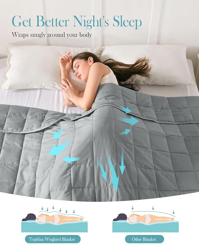 Topblan Weighted Blanket for Adults 25lbs, Breathable Big Weighted Blanket for - Image 3