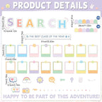 Photo Display Bulletin Board Kit Welcome Back to School Search Pastel Rainbow - Image 2