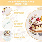 RidaaFri Embroidery Kit for Beginners, Includes Hoop, Step-by-Step Guide - Image 6