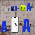 Letter Stickers, Mailbox Numbers, 1 Inch Waterproof Vinyl Alphabet | 1 Inch Blue - Image 6