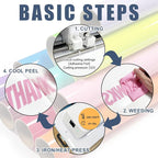 Pink Heat Transfer Vinyl HTV Roll 12" x 15ft. | Easy to Cut, Weed & Transfer - Image 3