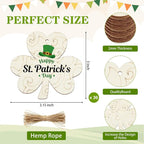 36PCS Wooden Shamrock Ornaments to Paint St. Patrick's Day Decorations - Image 7