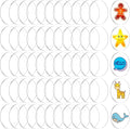60 Pieces Transparent Acrylic Circle Discs Thick Round Acrylic Sheets Blanks by Zonon