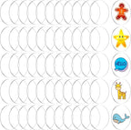 60 Pieces Transparent Acrylic Circle Discs Thick Round Acrylic Sheets Blanks by Zonon