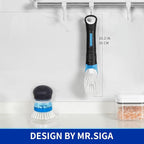MR.SIGA Soap Dispensing Dish Brush, Kitchen Brush - Image 6
