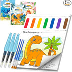 TECJOE 3 Pack Paint with Water Coloring Books by TECJOE