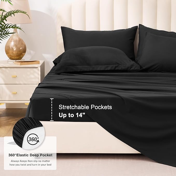 Love's cabin Twin XL Comforter Set Ash Black, 5 Pieces Twin XL Bed in a Bag - Image 6