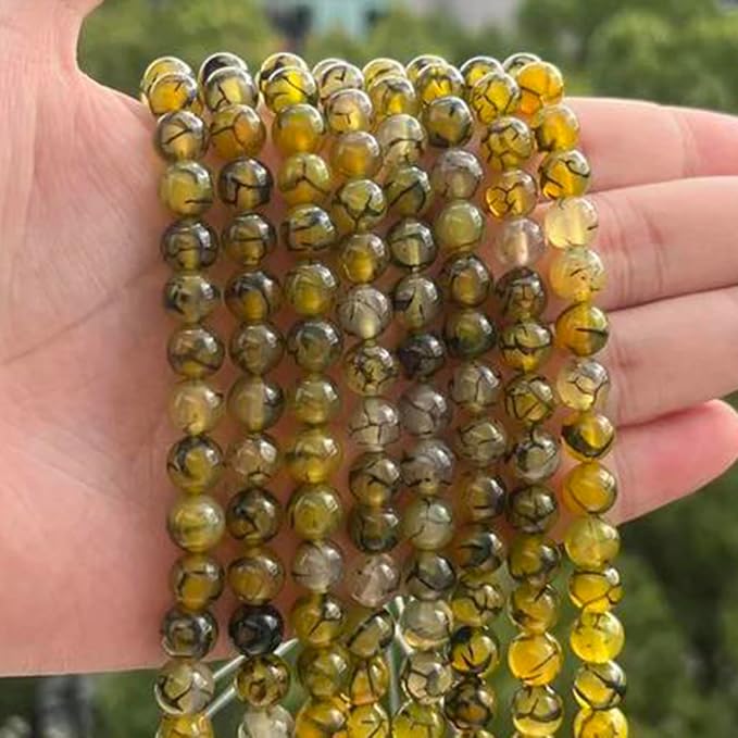 60pcs Smooth Natural Yellow Agate Beads - Image 4