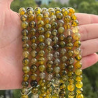 35pcs Smooth Natural Yellow Agate Beads - Image 3