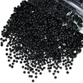 qiipii 7200PCS 3mm Small Pure Black Round Half Round Pearls by qiipii