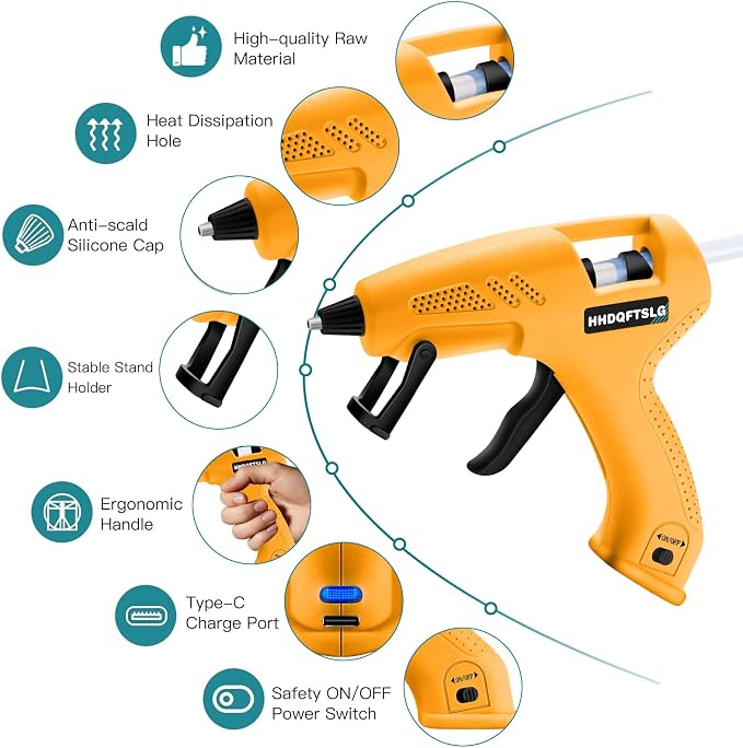 Cordless Hot Glue Gun, Fast Preheating - Image 4