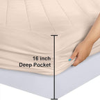 Utopia Bedding Quilted Fitted Mattress Pad, Full Size, Elastic Fitted Mattress - Image 3
