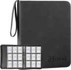 9 Pocket Card Binder, 720 Double Sided Pocket PU Card Binder, Matte Finish by Hijvxk