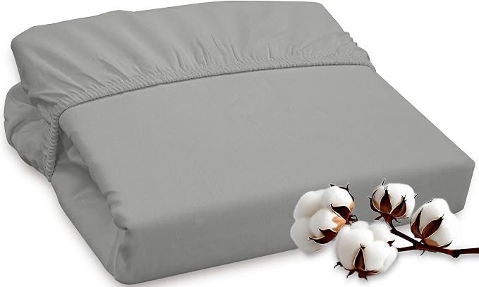 ROYALE LINENS 300 Thread Count 100% Long Staple Combed Cotton Fitted Sheet Queen by ROYALELINENS