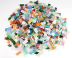 Lanyani Iridescent Glass Mosaic Tiles Bulk, 4-Shapes 700 Pieces Sparkle - Image 5