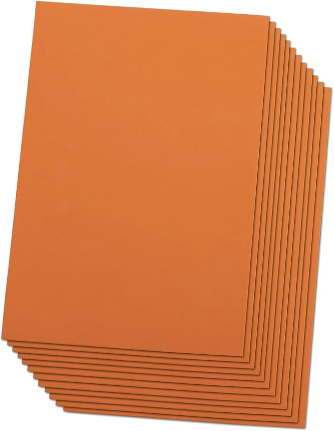 Orange Eva Foam Sheets, 2mm Thick, 6 x 9 Inch, Handicraft Foam Paper by Ader+Products