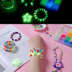 SJZWSD 5 Boxes Bracelet Making Kit Pony Beads, 6x9mm Kandi Rave Beads & Hair - Image 5