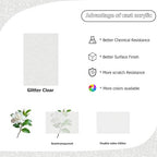 2 Pack 8'' x 12'' Glitter Clear Acrylic Sheet, 3mm Thick Acrylic Plexiglass - Image 5