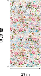 Stained Glass Window Cling, Rainbow Tinted Window Film Sun Blocking, Floral - Image 2