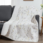Exclusivo Mezcla 50"x 60" Quilted Throw Blanket- Microfiber Quilt Throw by ExclusivoMezcla