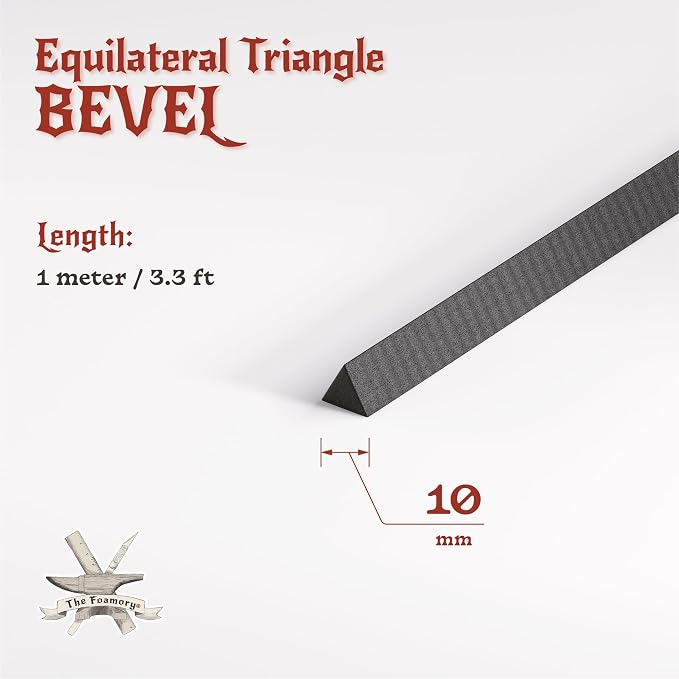 The Foamory's Instant Edge EVA Foam Pre Cut Equilateral Triangle Bevel. 5-30mm - Image 2