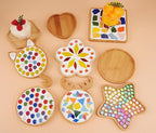 CHICSHIS 16 Pack Large Wooden Mosaic Bases – Assorted Shapes DIY Coaster Blanks - Image 8