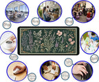 Deep Green Retro Desk Pad, Plant Flower Mouse Pad XXL, Large Gaming Mouse Mat - Image 5