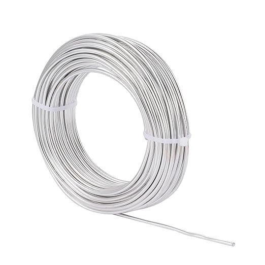 Fashewelry 65.6 Feet 3.5mm Aluminum Wire Silver Bendable Metal Craft Wire - Image 2