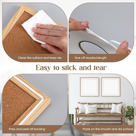 Tatuo 2 Rolls Double Sided Foam Tape PE Foam Tape Sponge Soft Mounting Adhesive - Image 6