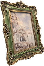 5x7 Vintage Picture Frame, Antique Green and Gold Ornate Photo Frame - Image 6