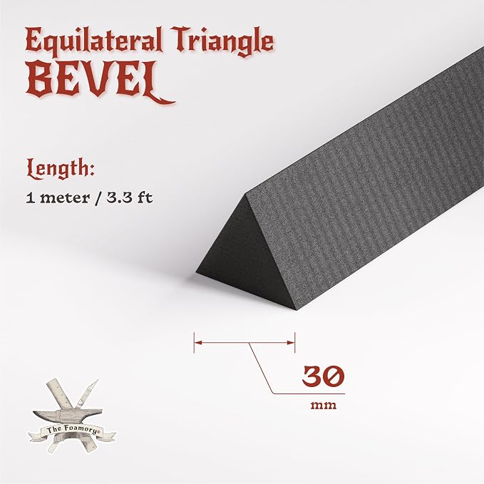 The Foamory's Instant Edge EVA Foam Pre Cut Equilateral Triangle Bevel. 5-30mm - Image 2