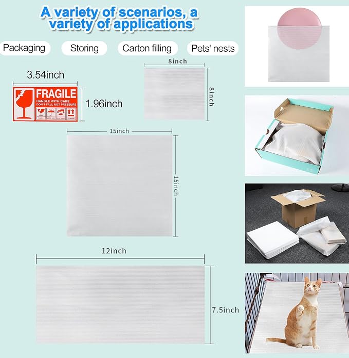 150Pcs Moving Supplies, Foam Pouches to 3 Size | Packing Supplies - Image 2