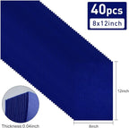 40 Pcs Deep Navy Blue Felt Fabric Sheet 8" x 12" Assorted Color Felt Fabric - Image 2