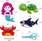 CiyvoLyeen Sea Animals Sewing Kit Mermaid DIY Felt Plush Craft Kit Make Your - Image 4