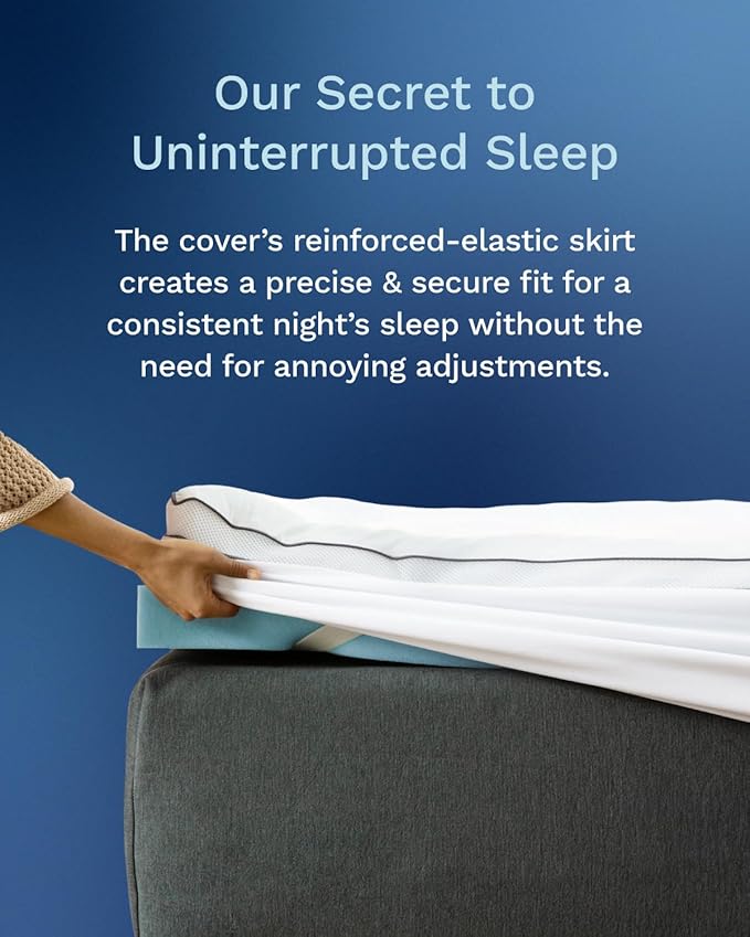 ViscoSoft 3 Inch Pillow Top Memory Foam Mattress Topper Short Queen - Image 6