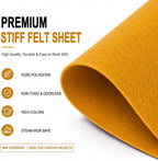 Mustard Gold Large Felt Fabric 36" x 36", 1mm Stiff Felt Sheet, Nonwoven Fabric - Image 4