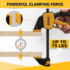 6" Mini Bar Clamps for Woodworking, 2-Piece One-Handed F Clamp/Spreader - Image 3
