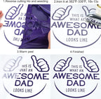 FUNKAKA Purple Heat Transfer Vinyl Rolls, Adhesive Glossy HTV Vinyl - Image 4
