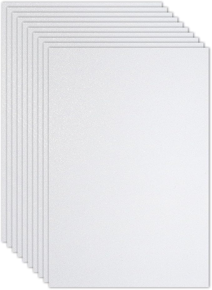 PATIKIL White Shiny EVA Glitter Foam Sheet 11 x 8 Inch 2mm Thick by PATIKIL