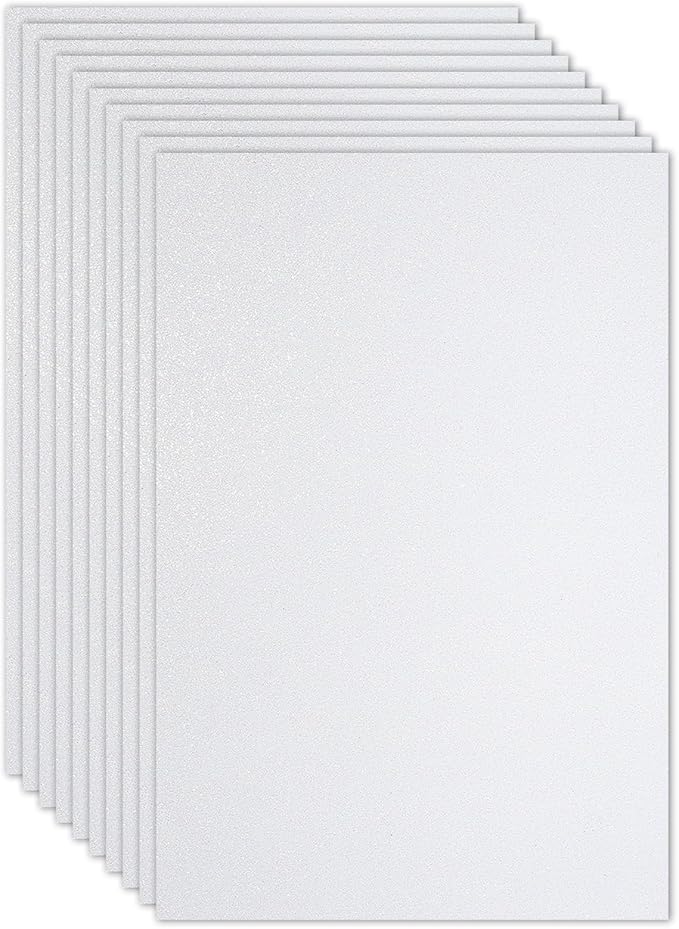 PATIKIL White Shiny EVA Glitter Foam Sheet 16x12 Inch 2mm Thick by PATIKIL