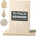 30 Pack Basswood Sheets, Smooth Surface, Uniform Thickness, No Burrs, No Warping by 3MMBasswoodForLaserCutting