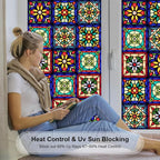 Window UV Protection Privacy Film:Non-Adhesive Static Cling Decorative Window - Image 2