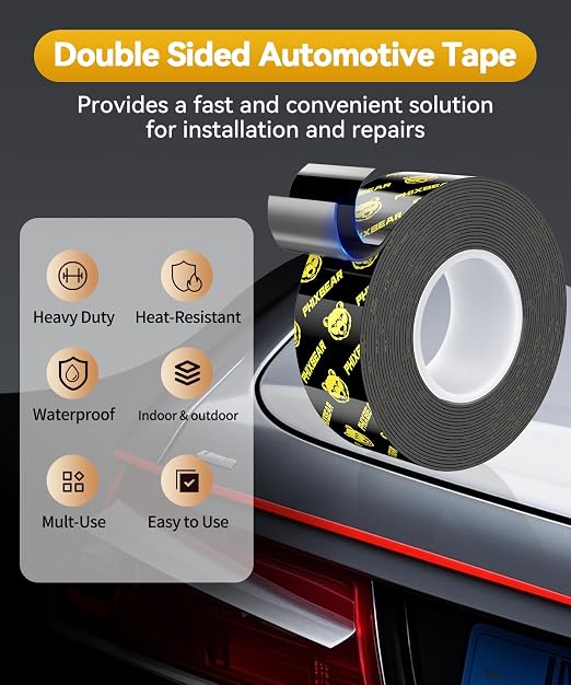 PHIXBEAR Double Sided Tape Heat Resistant Heavy Duty, Waterproof Outdoor Indoor - Image 3