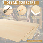 MIVIDE 16 Pack Basswood Sheets 1/8 inch, 16.5"x11.8"x1/8" Craft Plywood Sheets - Image 4